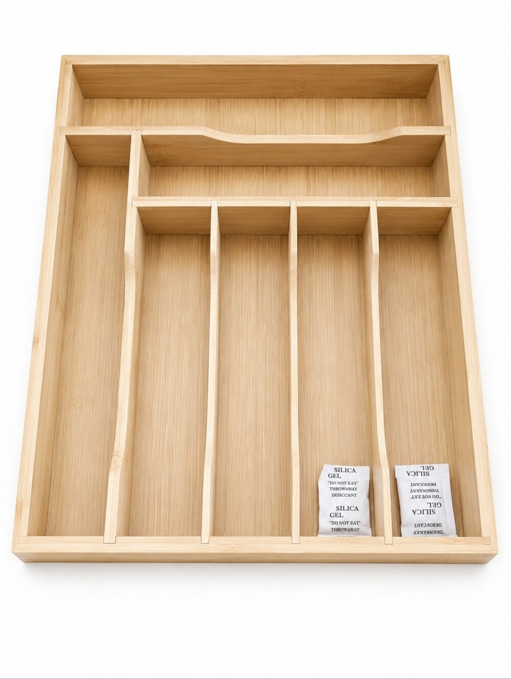 Bamboo Drawer Organizer Tray - Natural